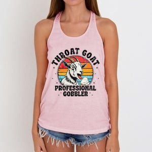 Throat Goat Retro Inappropriate Women's Knotted Racerback Tank