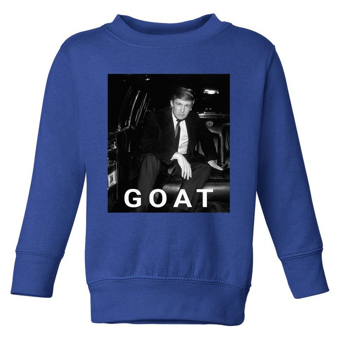 Trump Goat Republican Conservative Gift Trump 2024 Toddler Sweatshirt