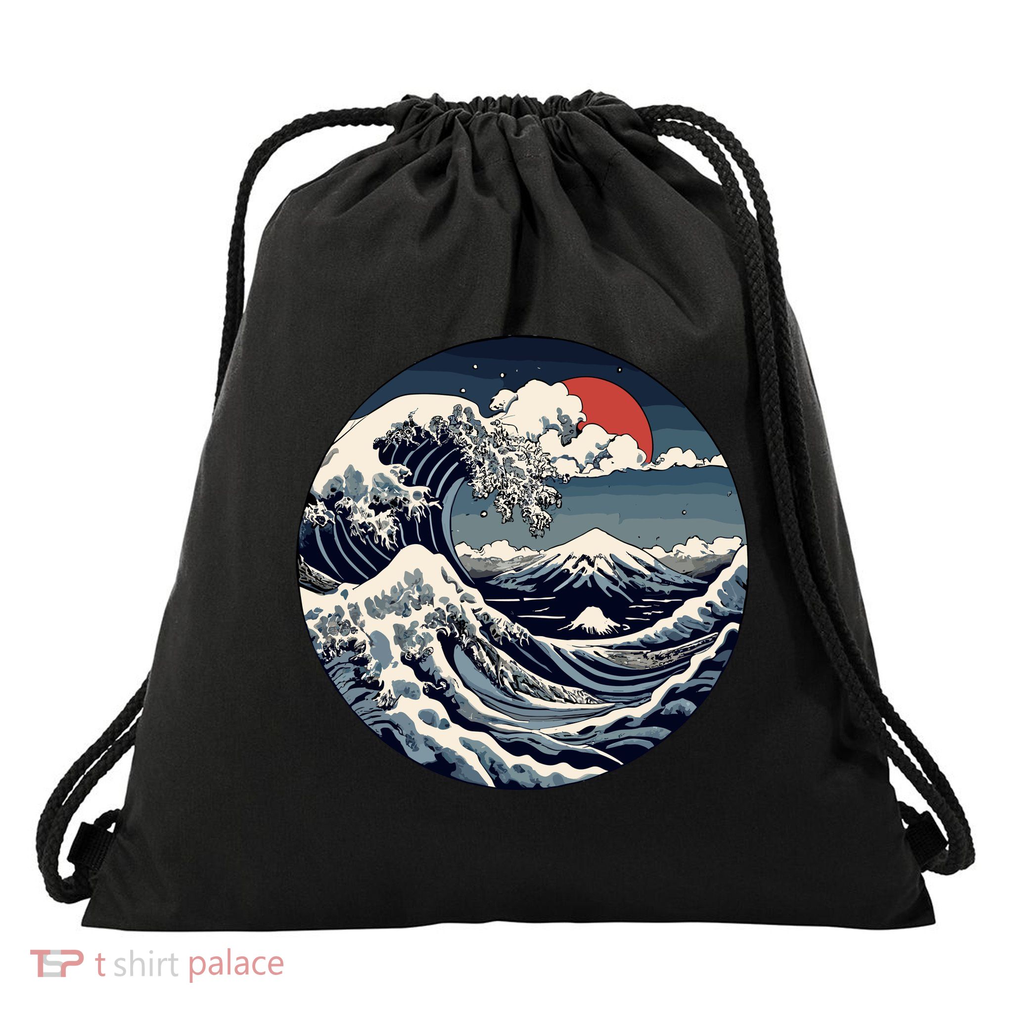 The Great Retro Wave Drawstring Bag