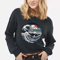 The Great Retro Wave Cropped Pullover Crew