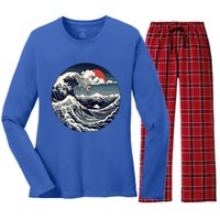 The Great Retro Wave Women's Long Sleeve Flannel Pajama Set 