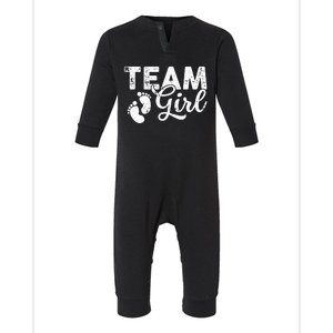 Team Gender Reveal Party Team Pink Baby Announcement Infant Fleece One Piece