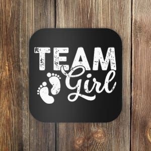 Team Gender Reveal Party Team Pink Baby Announcement Coaster