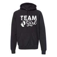 Team Gender Reveal Party Team Pink Baby Announcement Premium Hoodie