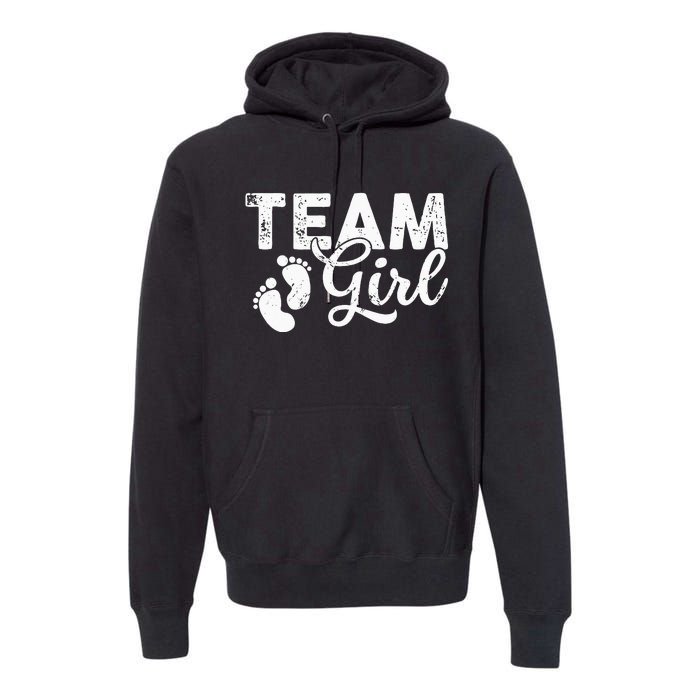 Team Gender Reveal Party Team Pink Baby Announcement Premium Hoodie