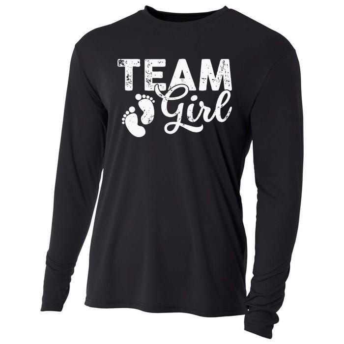 Team Gender Reveal Party Team Pink Baby Announcement Cooling Performance Long Sleeve Crew