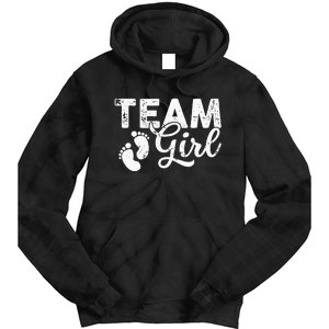 Team Gender Reveal Party Team Pink Baby Announcement Tie Dye Hoodie