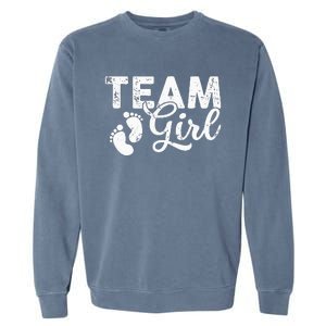 Team Gender Reveal Party Team Pink Baby Announcement Garment-Dyed Sweatshirt