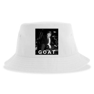 Trump Goat Republican Conservative Gift Trump 2024 Sustainable Bucket Hat