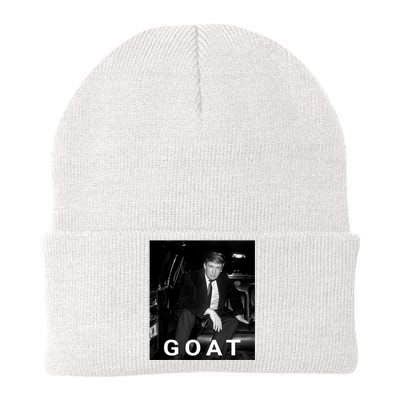 Trump Goat Republican Conservative Gift Trump 2024 Knit Cap Winter Beanie