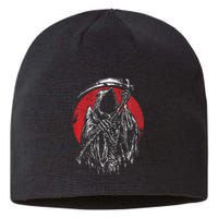 The Grim Reaper Skeleton Skull Death Scythe Grunge Horror Sustainable Beanie