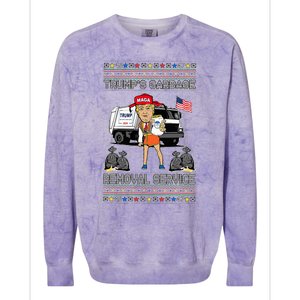 TrumpS Garbage Removal Service Funny Trump President 2025 Colorblast Crewneck Sweatshirt