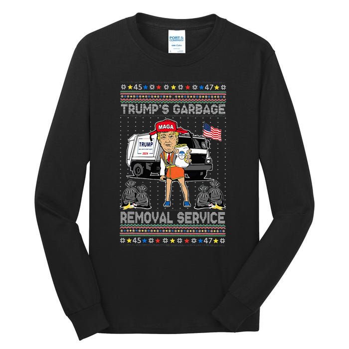 TrumpS Garbage Removal Service Funny Trump President 2025 Tall Long Sleeve T-Shirt