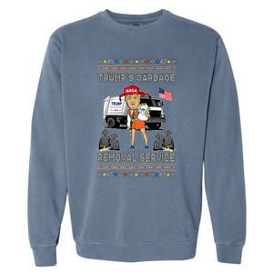 TrumpS Garbage Removal Service Funny Trump President 2025 Garment-Dyed Sweatshirt