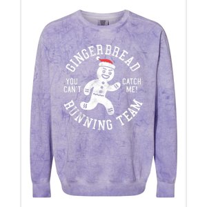 Trendy Gingerbread Running Team Christmas Humor Colorblast Crewneck Sweatshirt