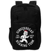 Trendy Gingerbread Running Team Christmas Humor Impact Tech Backpack