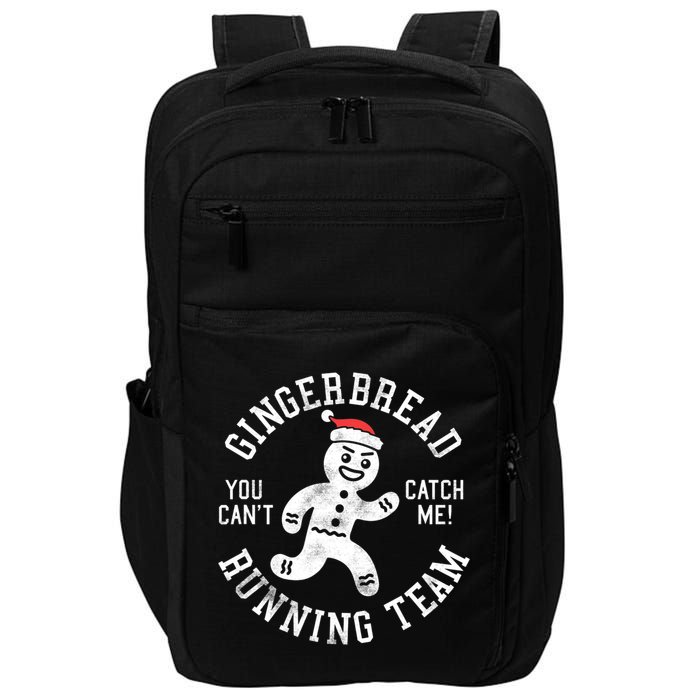 Trendy Gingerbread Running Team Christmas Humor Impact Tech Backpack