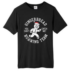 Trendy Gingerbread Running Team Christmas Humor Tall Fusion ChromaSoft Performance T-Shirt