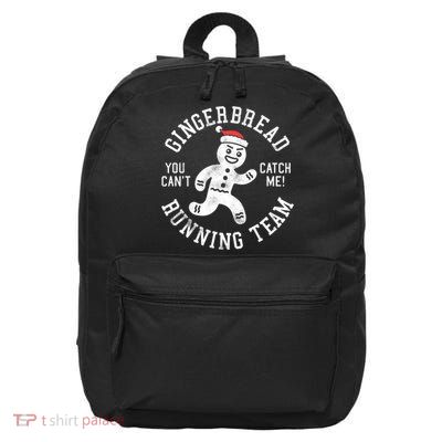 Trendy Gingerbread Running Team Christmas Humor 16 in Basic Backpack