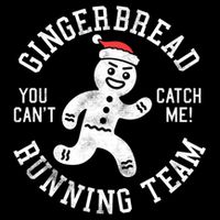 Trendy Gingerbread Running Team Christmas Humor 16 in Basic Backpack