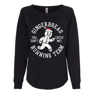 Trendy Gingerbread Running Team Christmas Humor Womens California Wash Sweatshirt