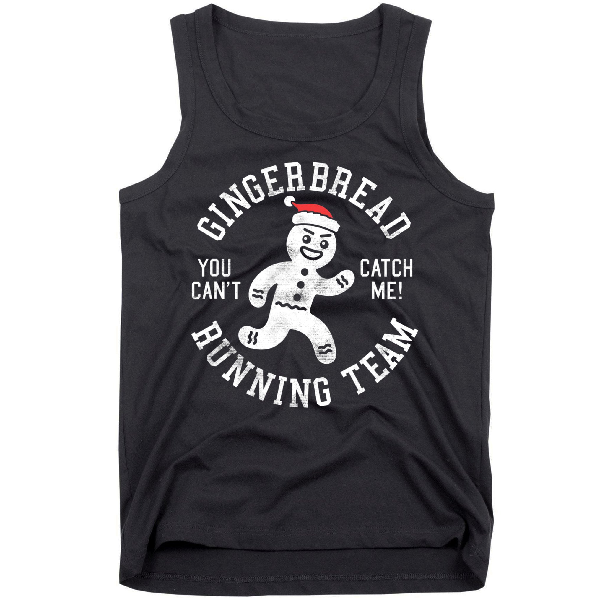 Trendy Gingerbread Running Team Christmas Humor Tank Top
