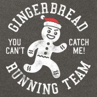 Trendy Gingerbread Running Team Christmas Humor Cotton Canvas Backpack