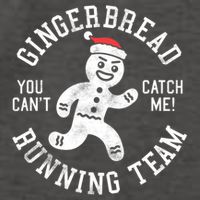 Trendy Gingerbread Running Team Christmas Humor Vector Backpack