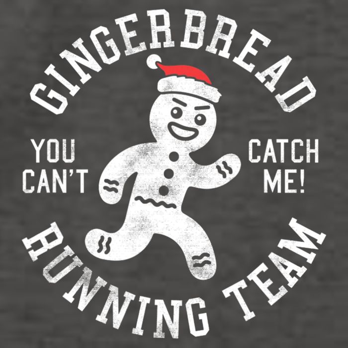 Trendy Gingerbread Running Team Christmas Humor Vector Backpack