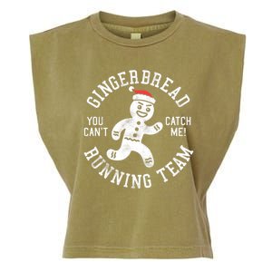 Trendy Gingerbread Running Team Christmas Humor Garment-Dyed Women's Muscle Tee