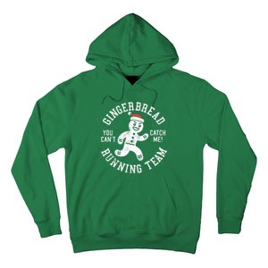 Trendy Gingerbread Running Team Christmas Humor Hoodie