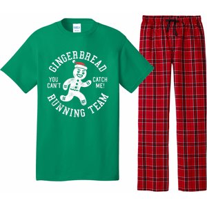 Trendy Gingerbread Running Team Christmas Humor Pajama Set