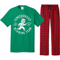 Trendy Gingerbread Running Team Christmas Humor Pajama Set