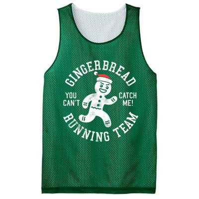 Trendy Gingerbread Running Team Christmas Humor Mesh Reversible Basketball Jersey Tank