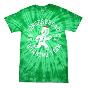 Trendy Gingerbread Running Team Christmas Humor Tie-Dye T-Shirt