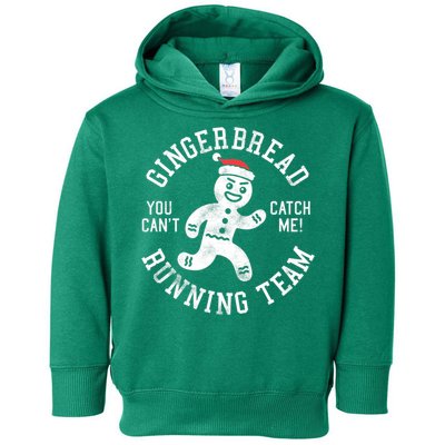 Trendy Gingerbread Running Team Christmas Humor Toddler Hoodie