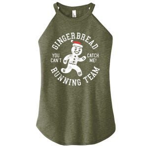 Trendy Gingerbread Running Team Christmas Humor Women's Perfect Tri Rocker Tank