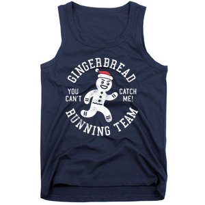 Trendy Gingerbread Running Team Christmas Humor Tank Top