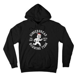 Trendy Gingerbread Running Team Christmas Humor Hoodie