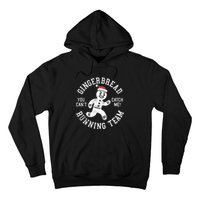 Trendy Gingerbread Running Team Christmas Humor Hoodie