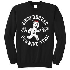 Trendy Gingerbread Running Team Christmas Humor Sweatshirt