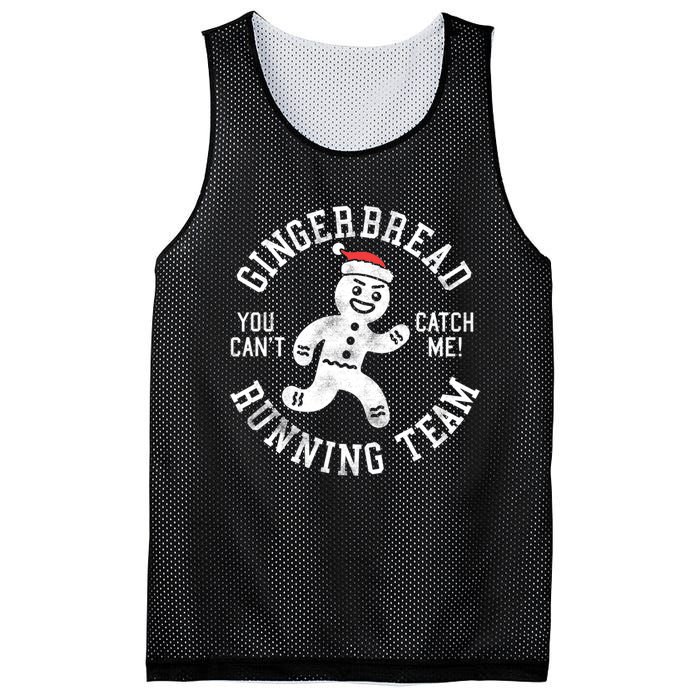 Trendy Gingerbread Running Team Christmas Humor Mesh Reversible Basketball Jersey Tank