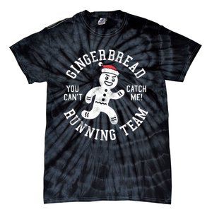 Trendy Gingerbread Running Team Christmas Humor Tie-Dye T-Shirt