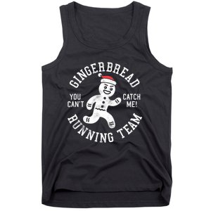 Trendy Gingerbread Running Team Christmas Humor Tank Top