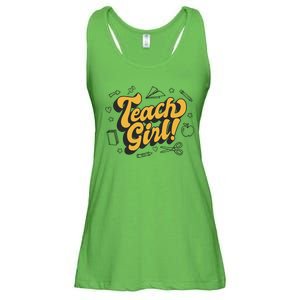 Teach Girl Retro Cute Gift For Teacher Ladies Essential Flowy Tank