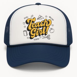 Teach Girl Retro Cute Gift For Teacher Trucker Hat