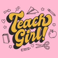 Teach Girl Retro Cute Gift For Teacher Visor