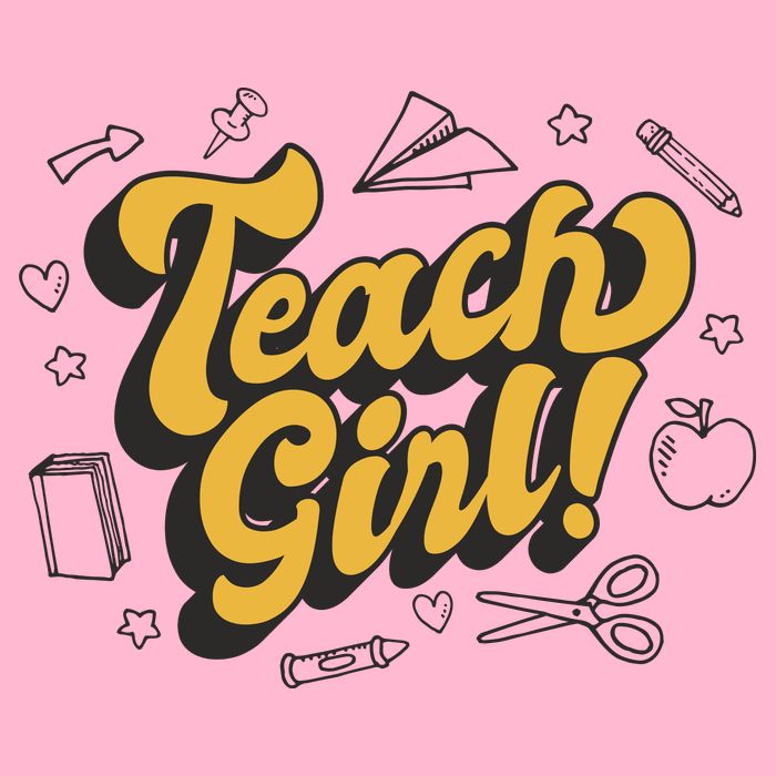 Teach Girl Retro Cute Gift For Teacher Visor