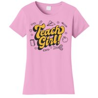 Teach Girl Retro Cute Gift For Teacher Women's T-Shirt