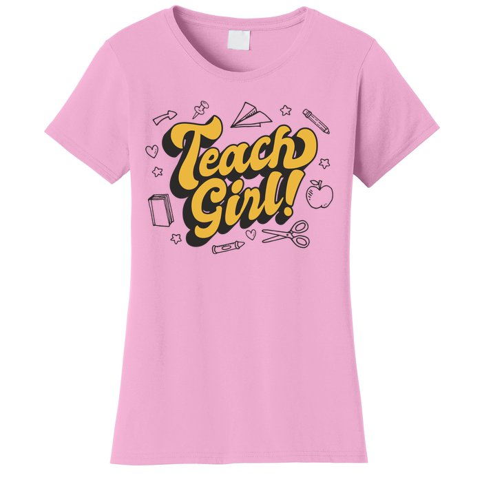 Teach Girl Retro Cute Gift For Teacher Women's T-Shirt